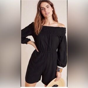 NWT- Amadi Velacruz Anthropologie Off-The-Shoulder Romper(M)